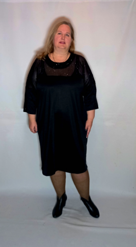 Платья "Вика", черное (Киргизия, разные фабрики) — размеры 66, 68, 70