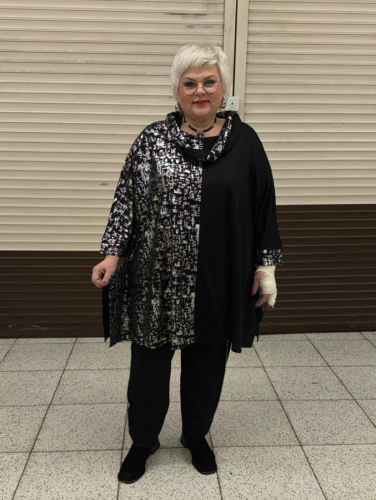 Туника "Хомут" черный (Киргизия, разные фабрики) — размеры 66, 68