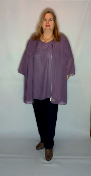 Комплект ( блуза+кардиган) пепел розы 20-o241-1-27#/910 Комплект ( блуза+кардиган) пепел розы 20-o241-1-27#/910