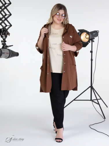 Жакет 33061703-01-17 (Серебряная нить, Москва) — размеры 56, 58, 60