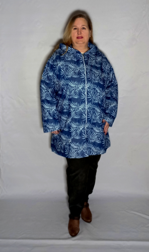 Кардиган "Джинс"  пальмы (Smart-Woman, Россия) — размеры 64-66, 68-70, 72-74, 76-78, 80-82