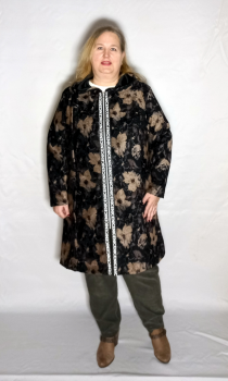 Кардиган-ветровка "FASHION" коричневые цветы Кардиган-ветровка "FASHION" коричневые цветы